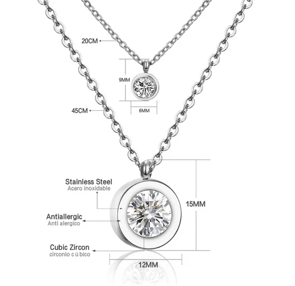 AISHA ♡ AAA Cubic Zirconia Diamond Tarnish-free Layered Necklace - Image 4