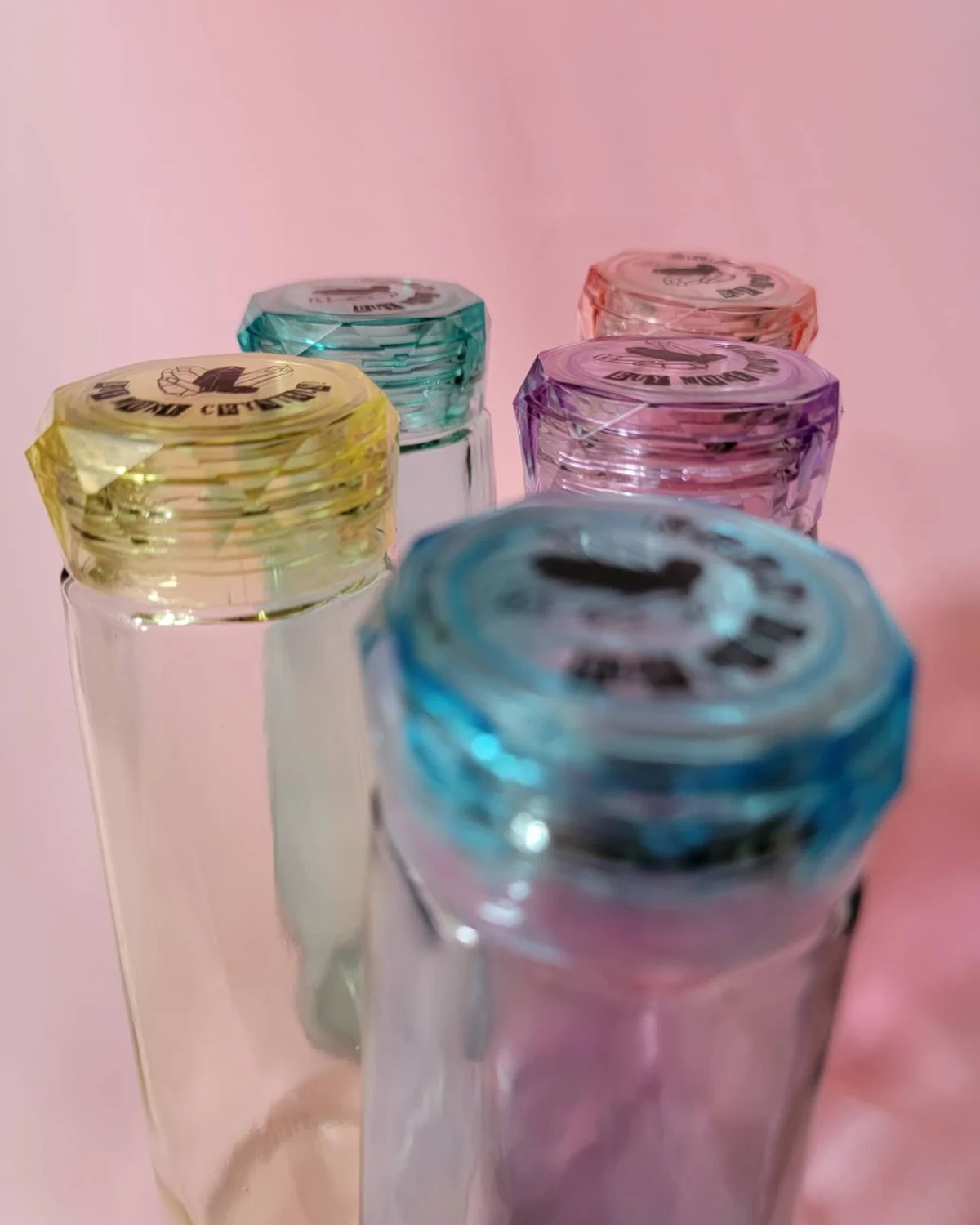 Beetlejuice inspired "Buy More Crystals" Glass Water Bottle - New Discounted Price! - Image 3
