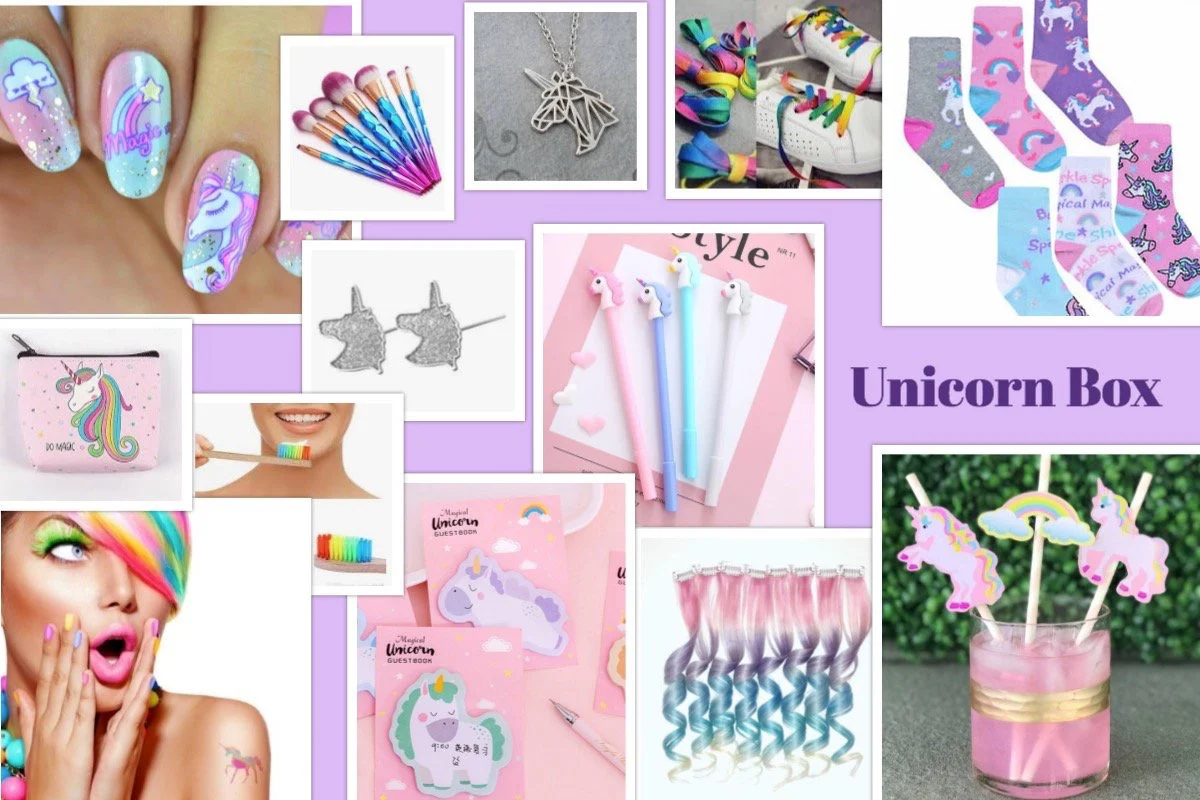 Classic Box 30 Box Themes - 80s - Cat - Boho - 420 - Cocktails - Tarot - Unicorn - Punk - Nails - Miniatures - Glow - Mermaid Beach - Galaxy - Cactus - Care Bear - Strawberry Shortcake - Beauty - Craft - Halloween - Image 5