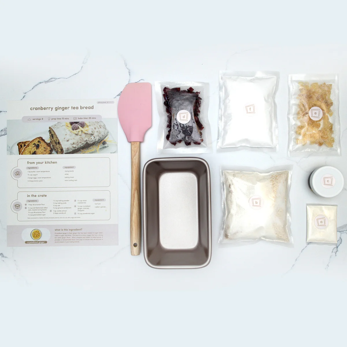 Cranberry Ginger Tea Bread - DIY Baking Kit by CrumbleCrate - Image 4