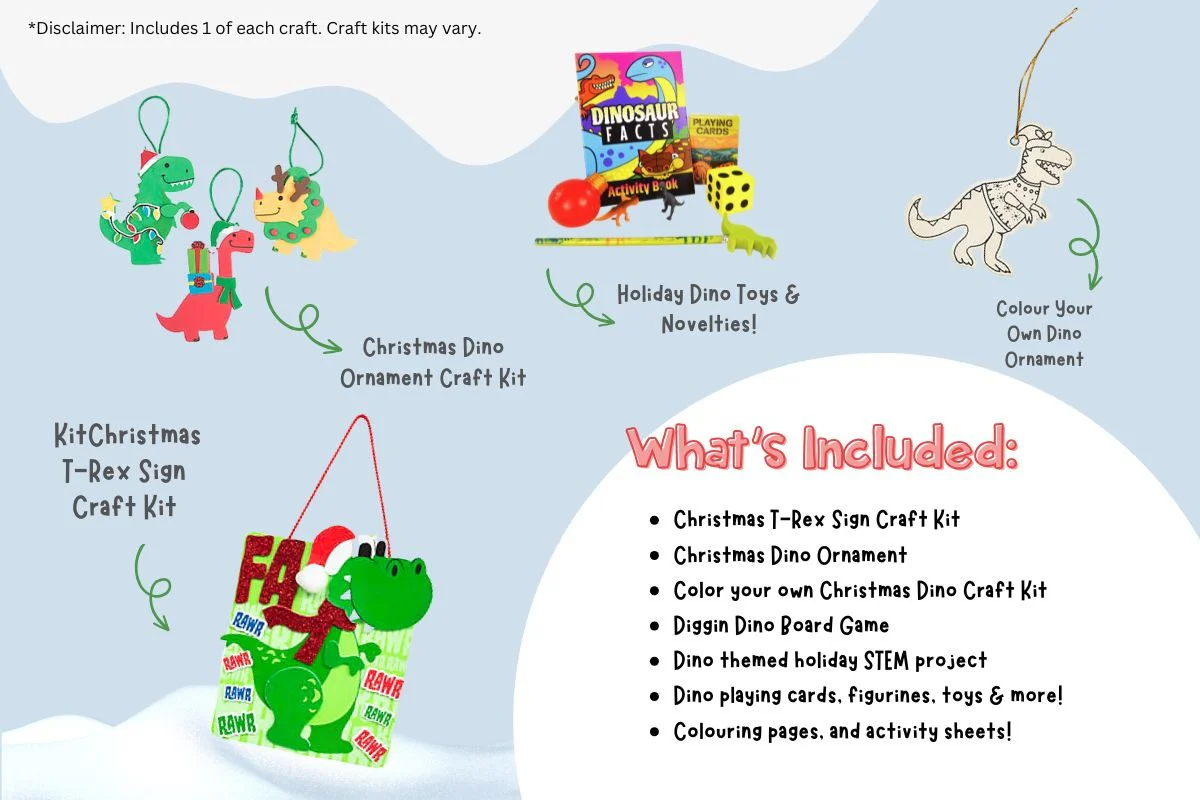 Diggin Dino Christmas Craft Box Ages 5-7 - Image 2