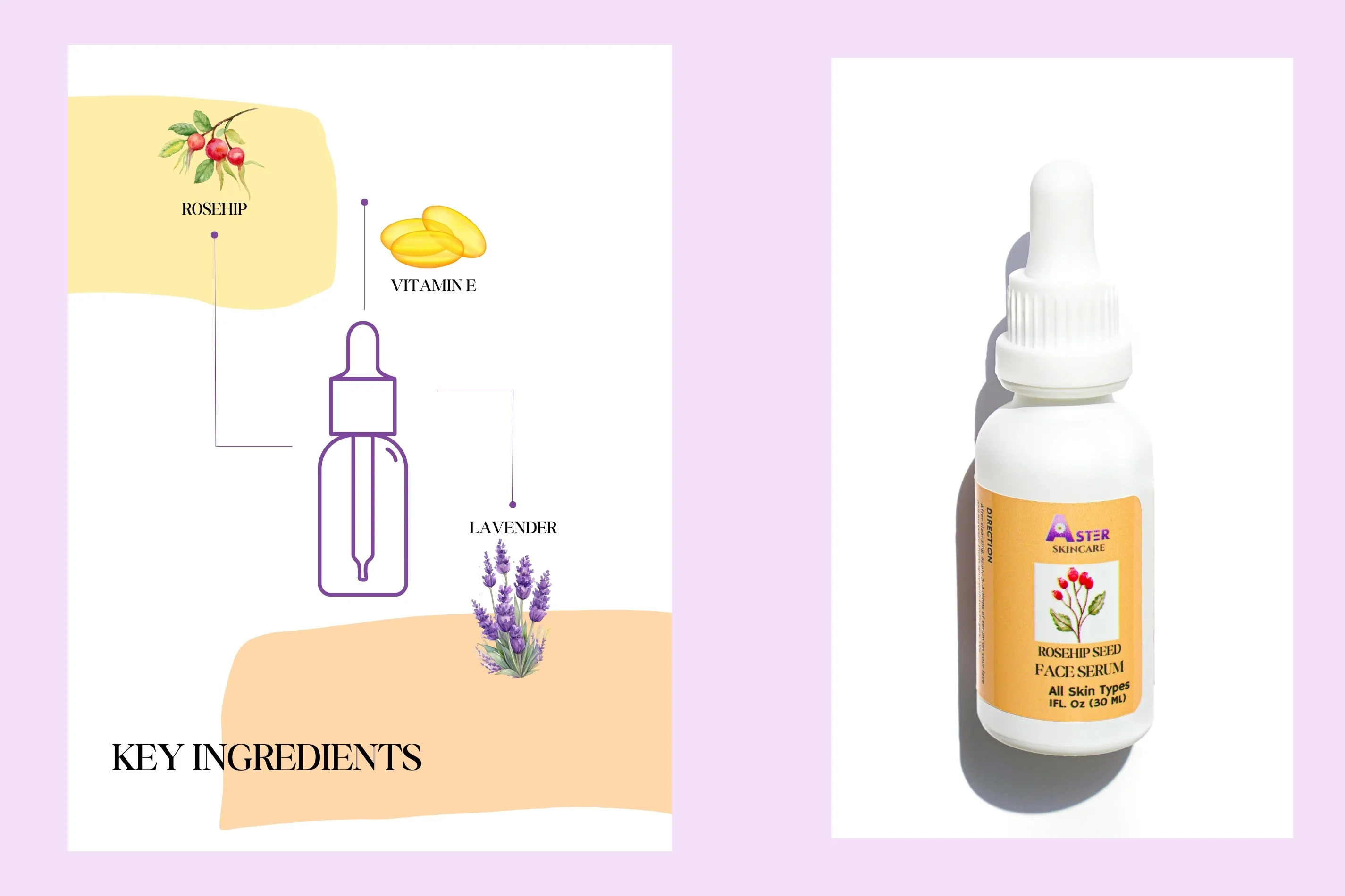Rosehip Seed Facial Oil | Brightening, Nourishing, Softening| Vegan & Organic - Image 3