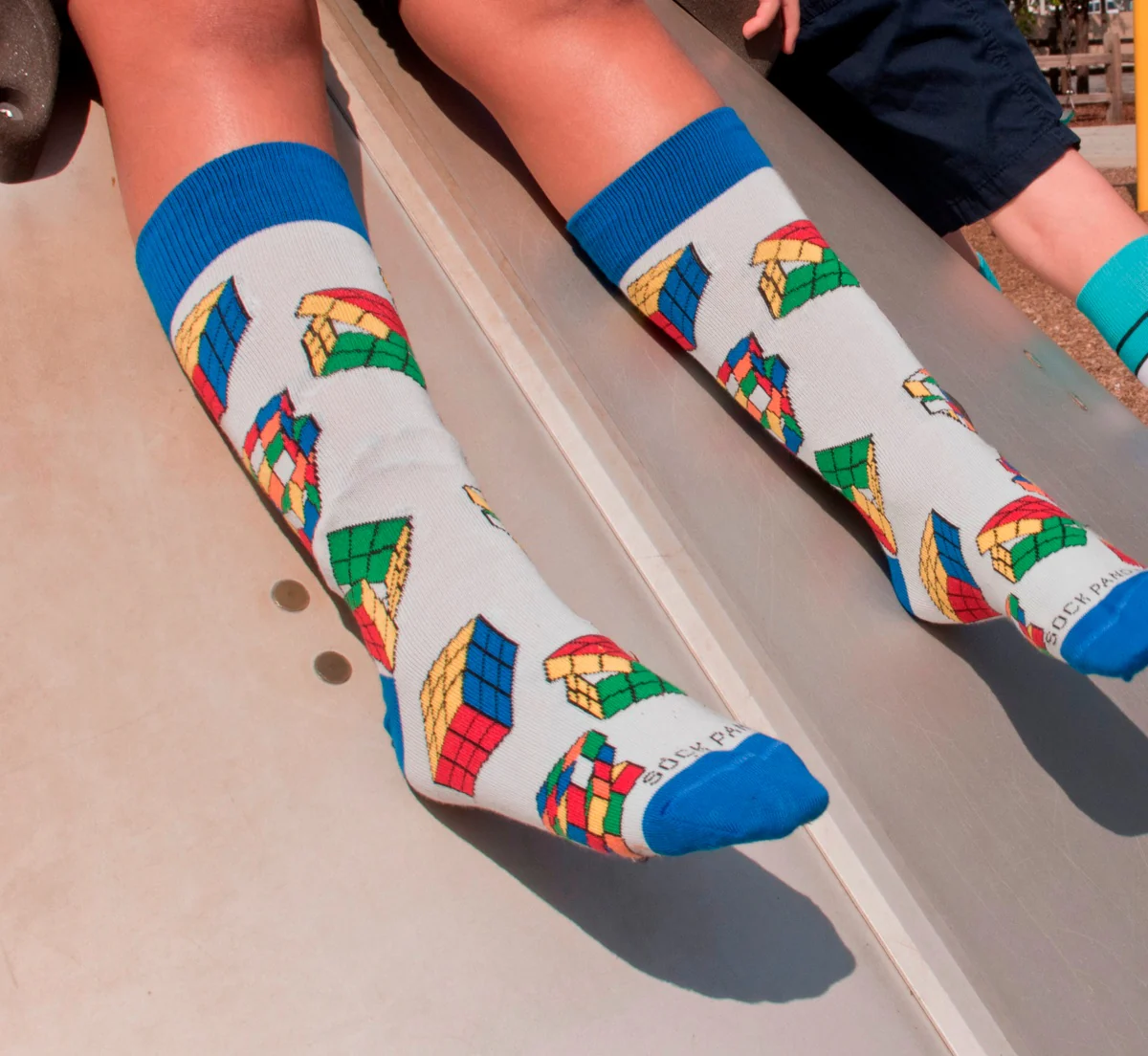 Fun Puzzle Cube Socks from the Sock Panda (Tween Sized) - Image 3