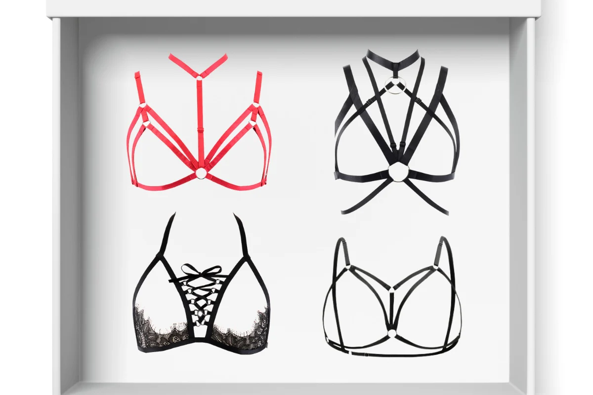 GOLD PLAN- 4 MIXED HARNESS AND CAGE BRAS - Image 3