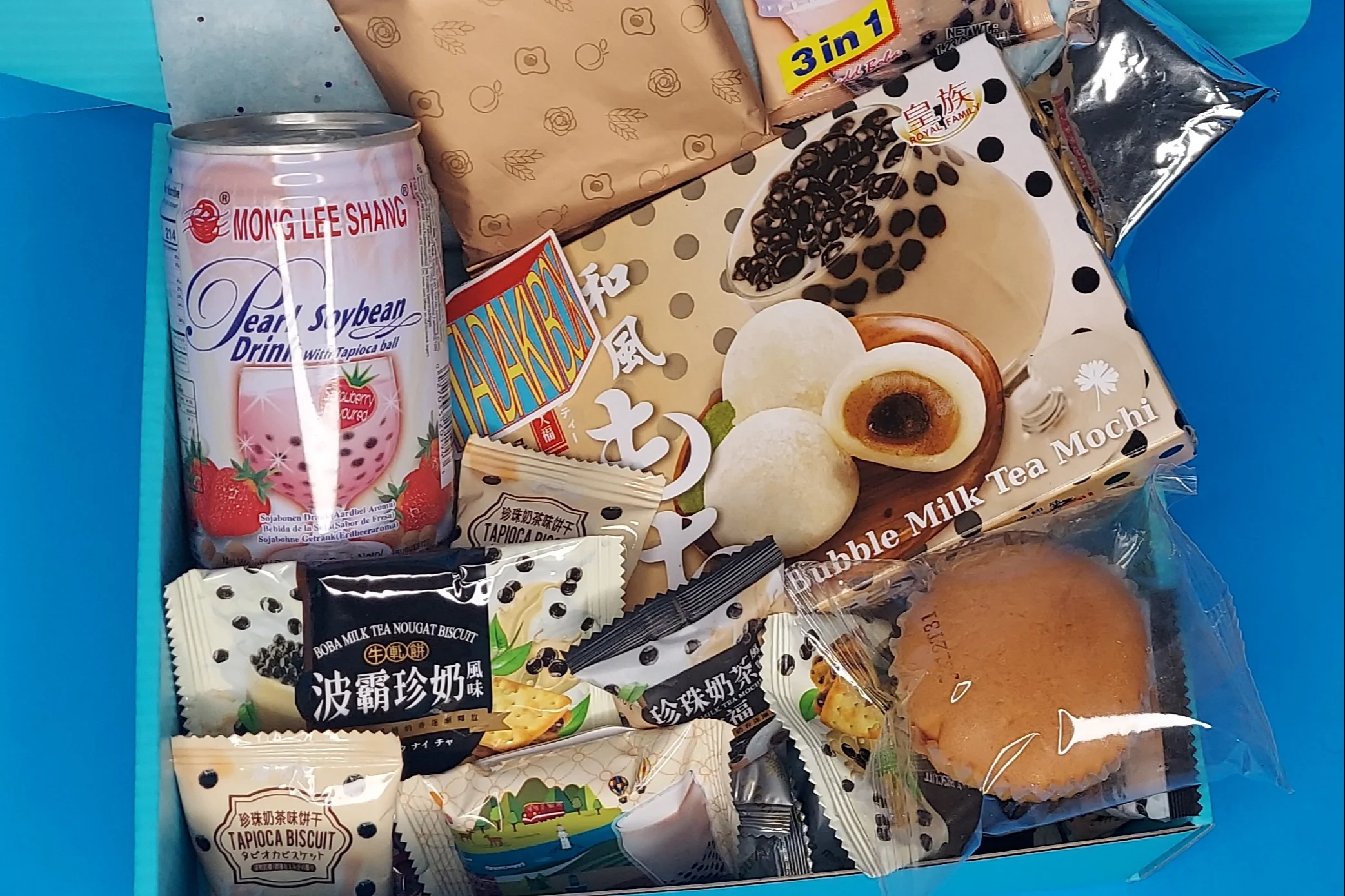 ITADAKIBOX Boba Milk Tea Themed Asian Snack & Drink Box upto 20 PCS | BUBBLE TEA BOX) - Image 2