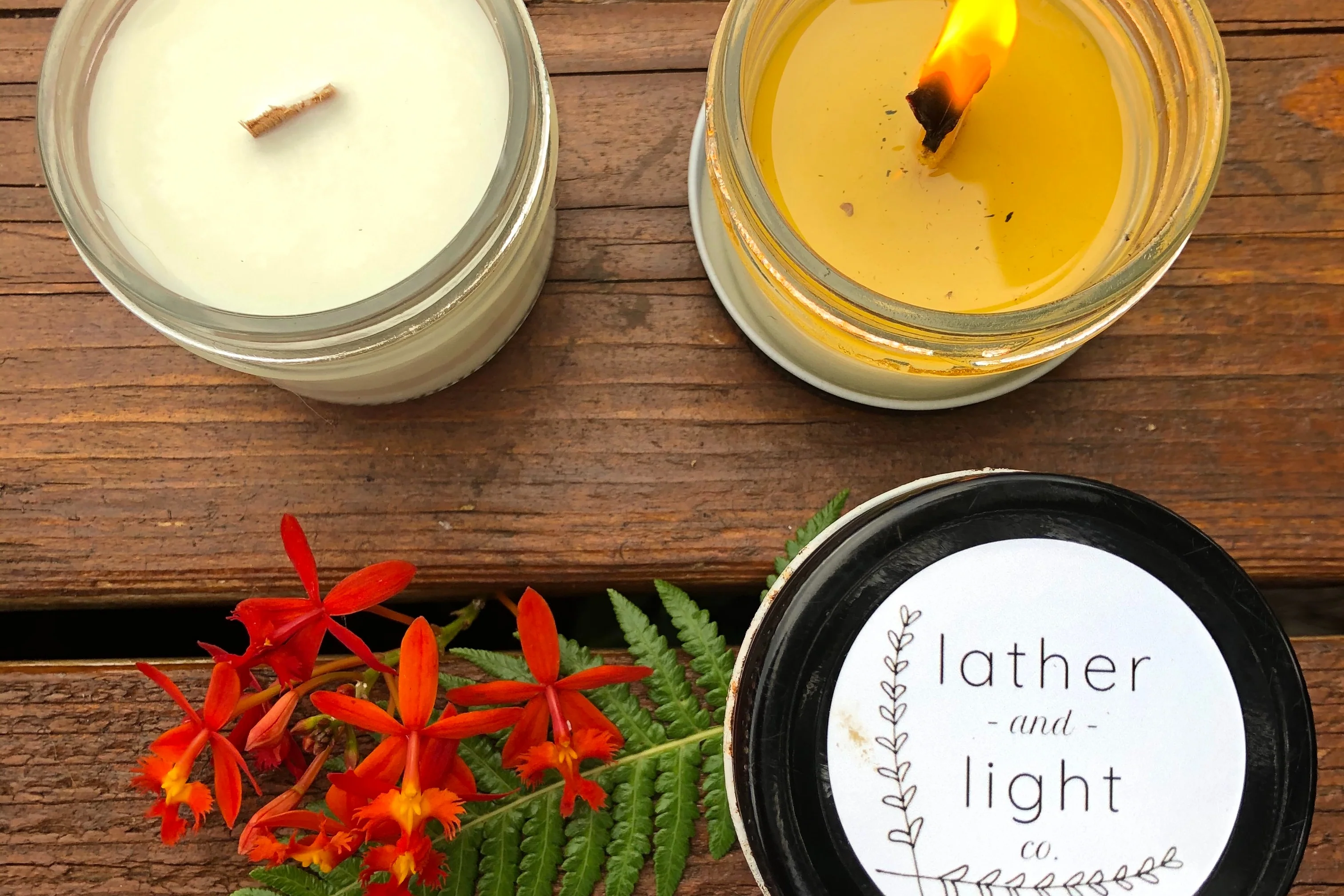 Soy Wax Candle Trio scented with Essential Oils