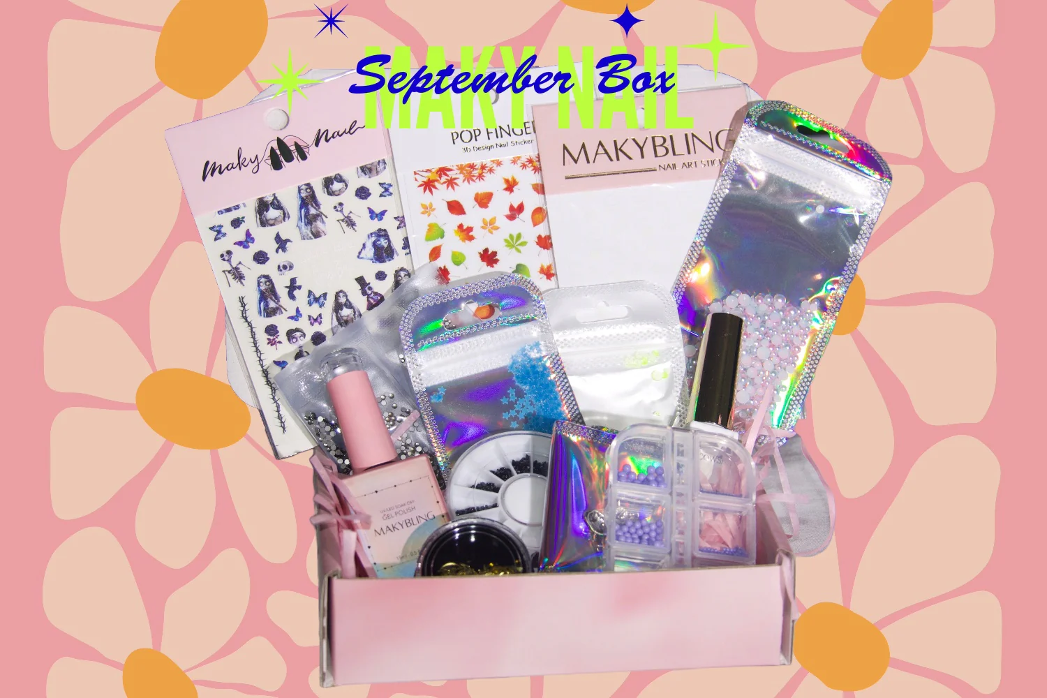 Makynail April 2024 Mystery Nail Box Exploring Box for her, Surprise Box for nail lover, Surprising Gift Box Monthly Subscription - Image 2