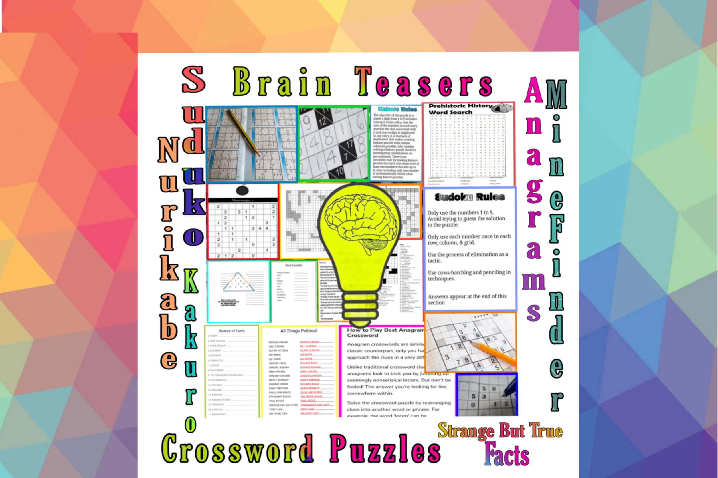 2-3 Brand NEW Brain Games Books Gift Box: History Of The World Brain Games & Puzzles Activity Books (w/ Sudoku) - Image 10