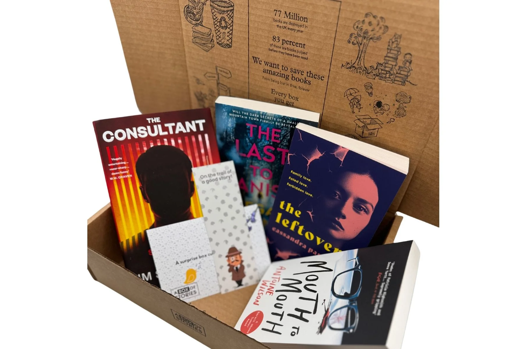 Quarterly Subscription Fiction Box of 4x New Surprise Books From A Box of Stories Book Club - Mystery Books Gift Box For Book Lovers - Image 11