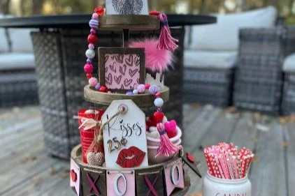 Seasonal Farmhouse Tiered Tray Decor Items Box - Image 6