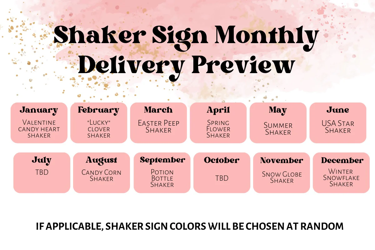 Seasonal Shaker Sign Home Decor - Image 16