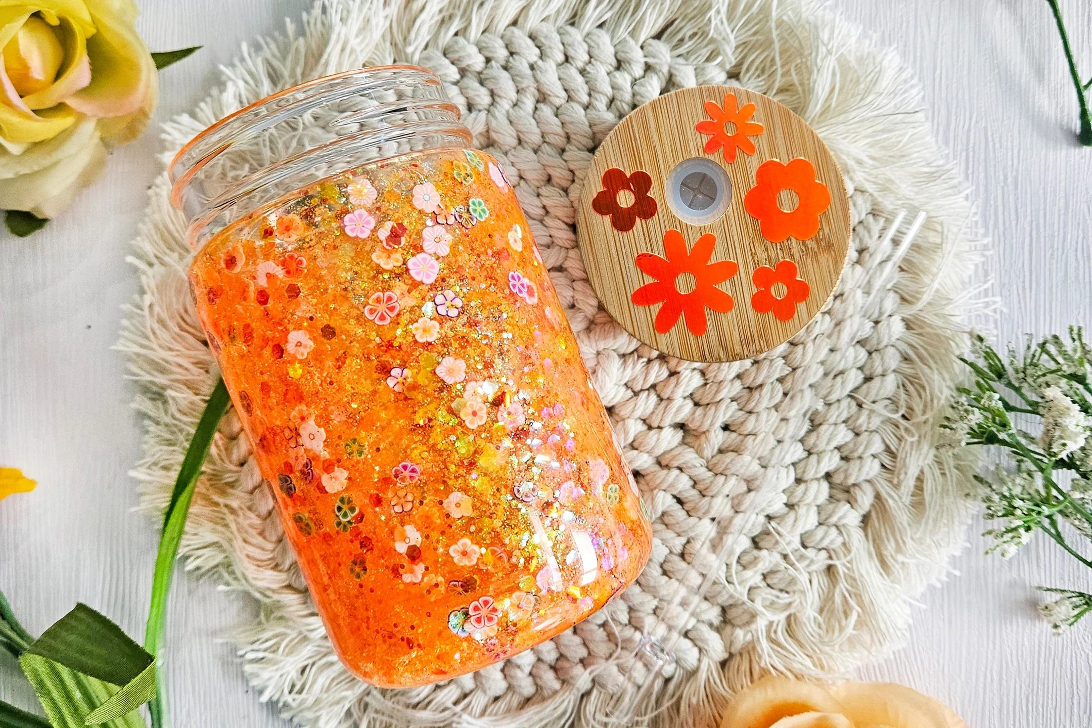Snowglobe Mason Jar Glass Can Tumber Box - Image 5