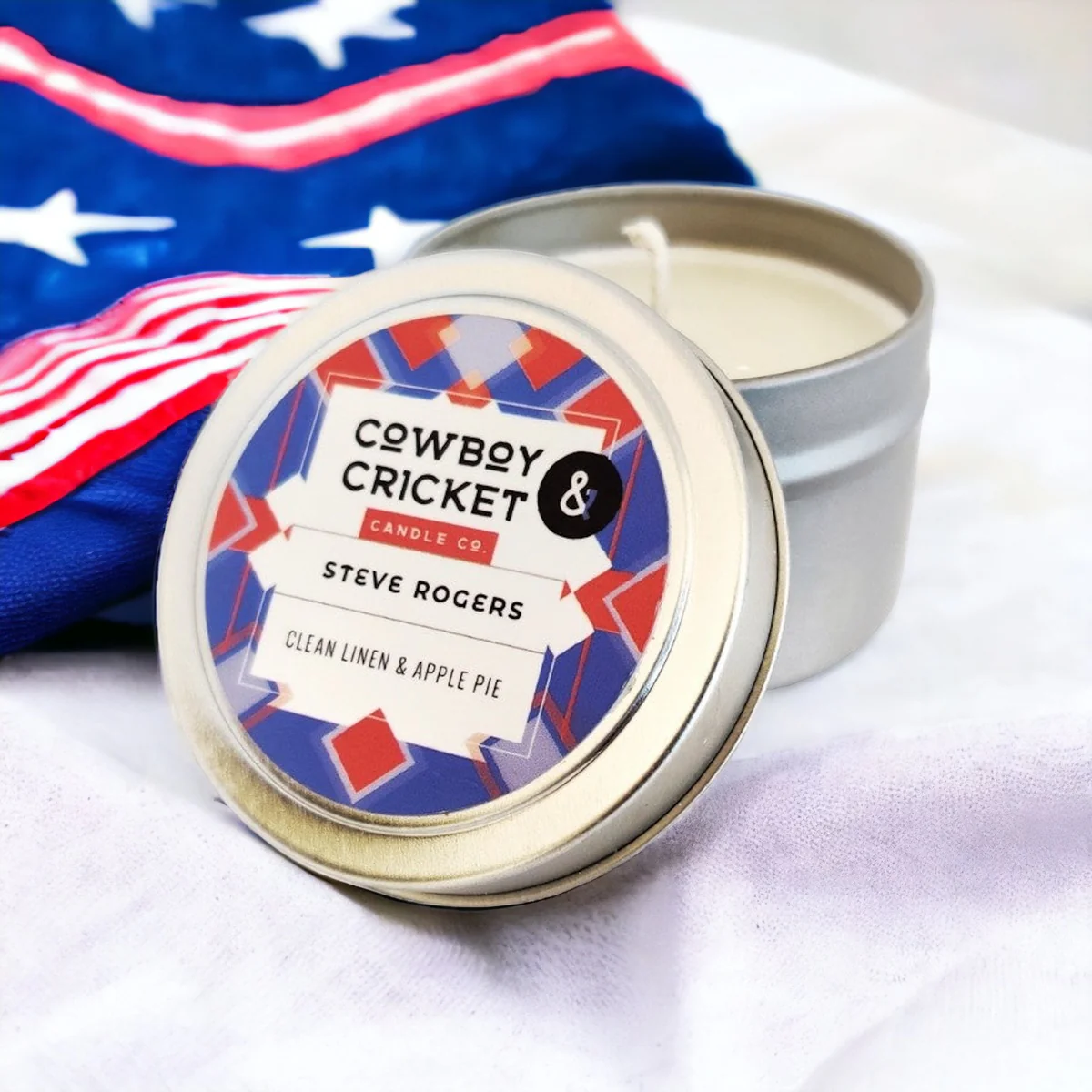 Steve Rogers Soy Candles and Melts - Clean Linen & Apple Pie - Superhero Inspired - Image 3