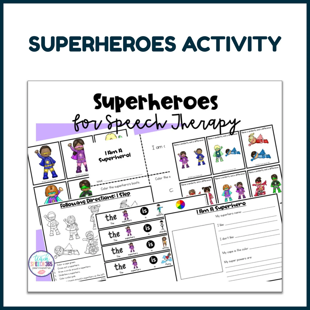 Superheroes | Speech Therapy Material 🦸⚡️💥🦸♀️