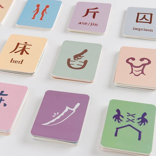 汉字启蒙教育！小象汉字甲骨文游戏字卡套装2 - 红卡 - Image 2